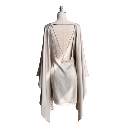 Shinshō Kimono Dress | Japanese Rayon Twill | PEARL CREAM