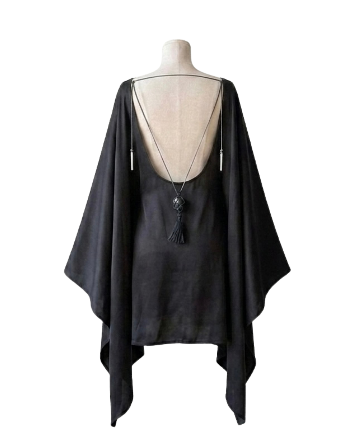 Shinshō Kimono Dress | Viscose | BLACK